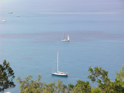 Segelboote vor Formentera