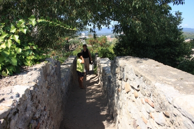 Girona, auf der Stadtmauer